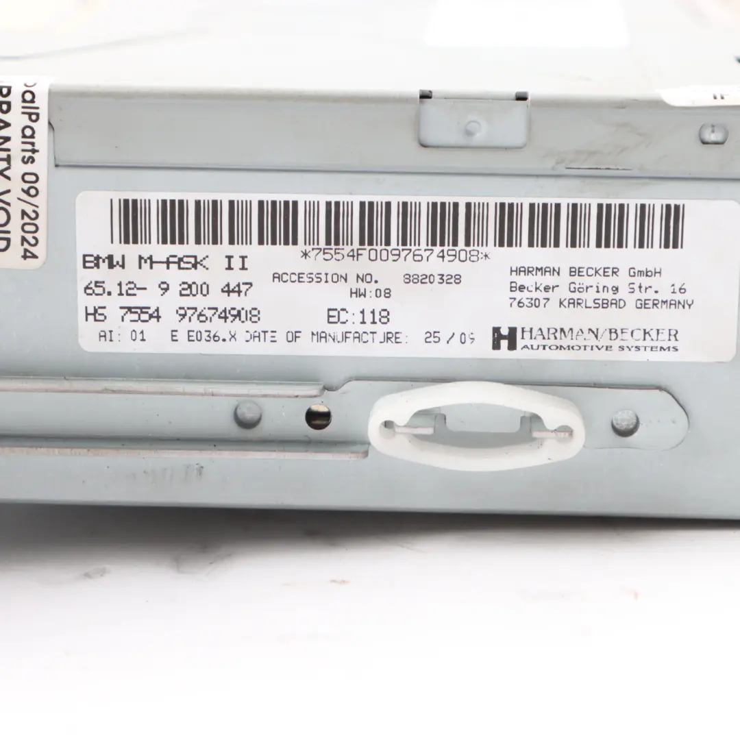 BMW E90 Sistema Reproductor CD Controlador Navegación unidad principal - SKU 9200447-1 - Número de pieza 9200447