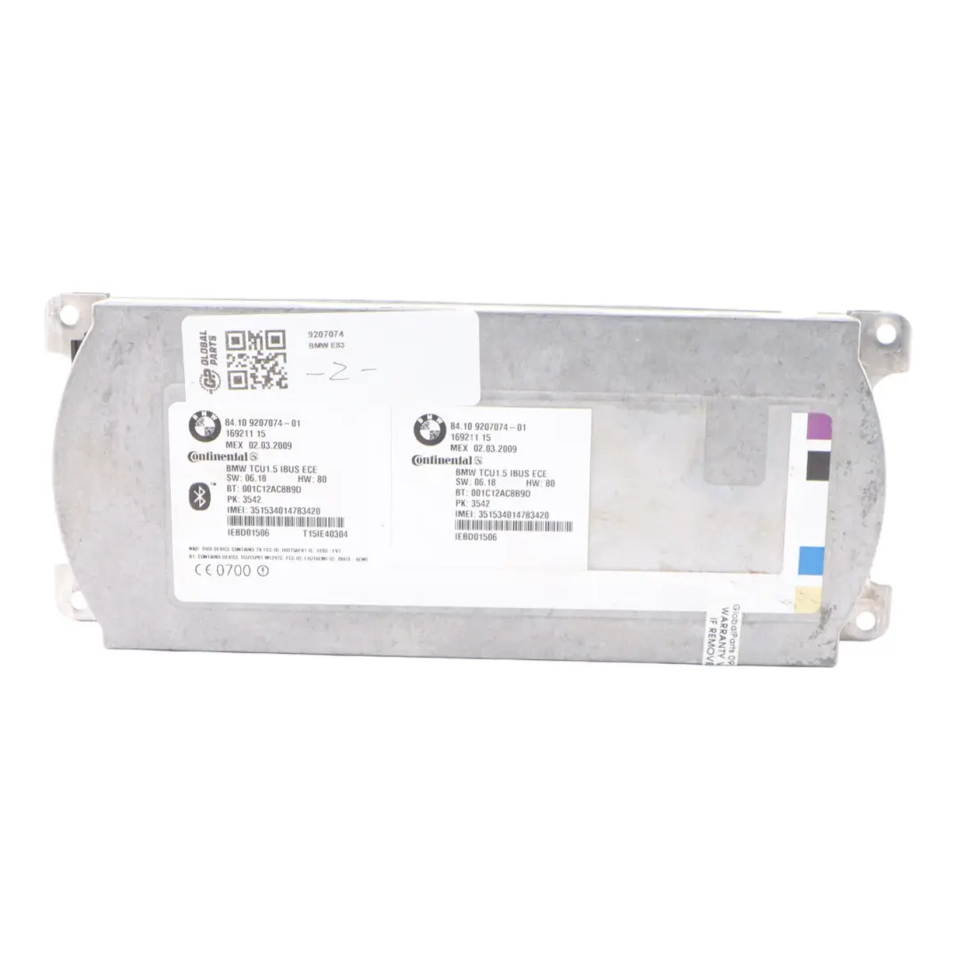 Telematics Bluetooth Control Unit Module Computer to BMW X3 E83 with Part number 9207074 BMW X3 E83 Telematics Bluetooth Control Unit Module Computer - SKU 9207074 - Part number 9207074