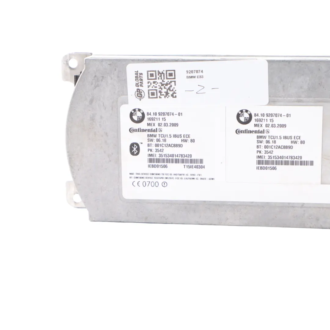 BMW X3 E83 Telematica Bluetooth Modulo Unità di Controllo Computer - SKU 9207074 - Numero di parte 9207074