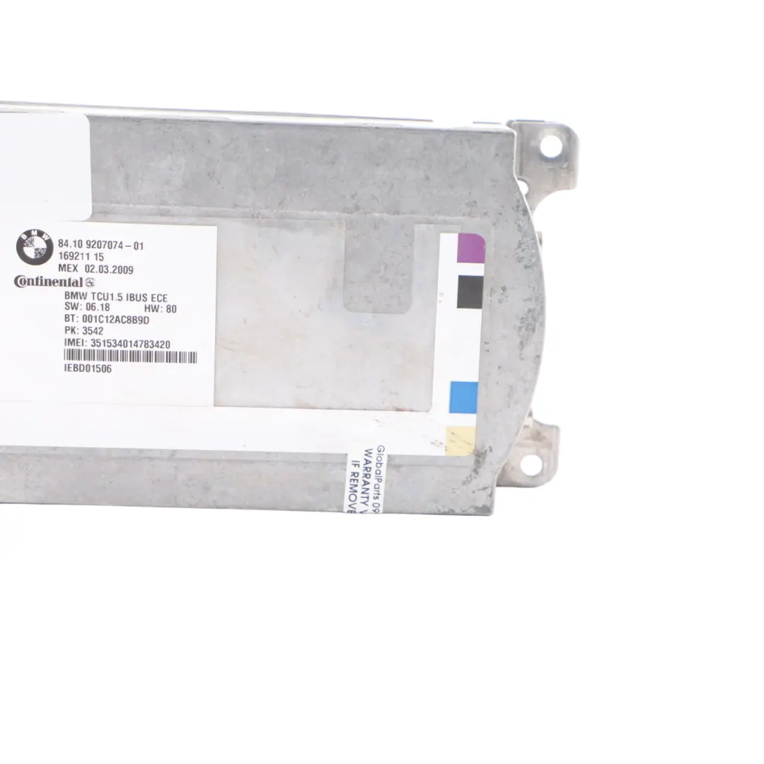 Telemática Bluetooth Unidad de Control Módulo Ordenador para BMW X3 E83 con número de pieza 9207074 BMW X3 E83 Telemática Bluetooth Unidad de Control Módulo Ordenador - SKU 9207074 - Número de pieza 9207074