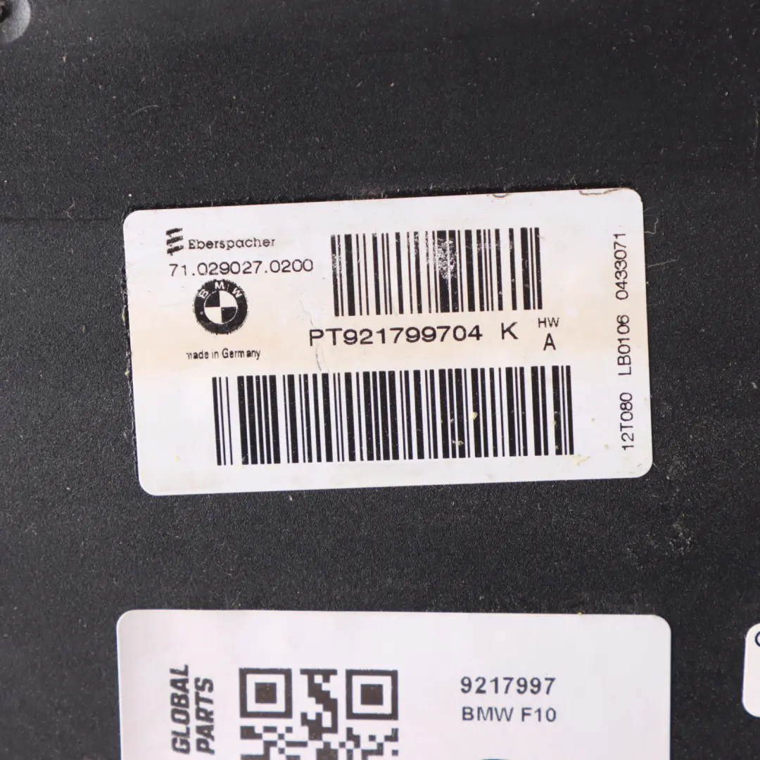 BMW F10 Kanał Powietrza Dogrzewacz Powietrza Lewy Tył Tylny - SKU 9217997 - Numer Części 9217997