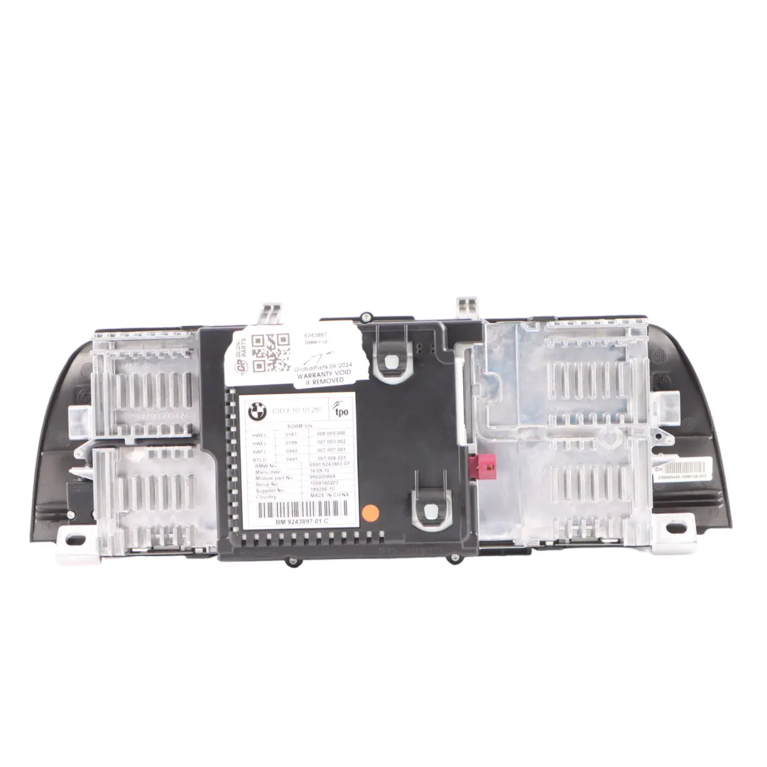 BMW F10 F11 On Board Display Schermo informativo centrale Monitor 10" - SKU 9243897 - Numero di parte 9266385