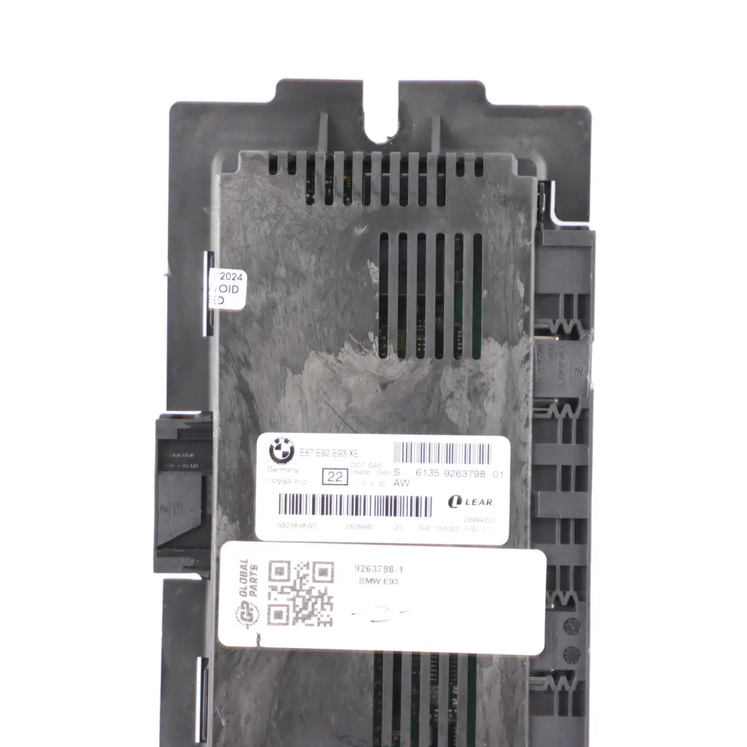 Footwell Xenon Light Control Module Lear FRM3R PL2 to BMW E93 LCI with Part number 9263798 BMW E93 LCI Footwell Xenon Light Control Module Lear FRM3R PL2 - SKU 9263798-1 - Part number 9263798