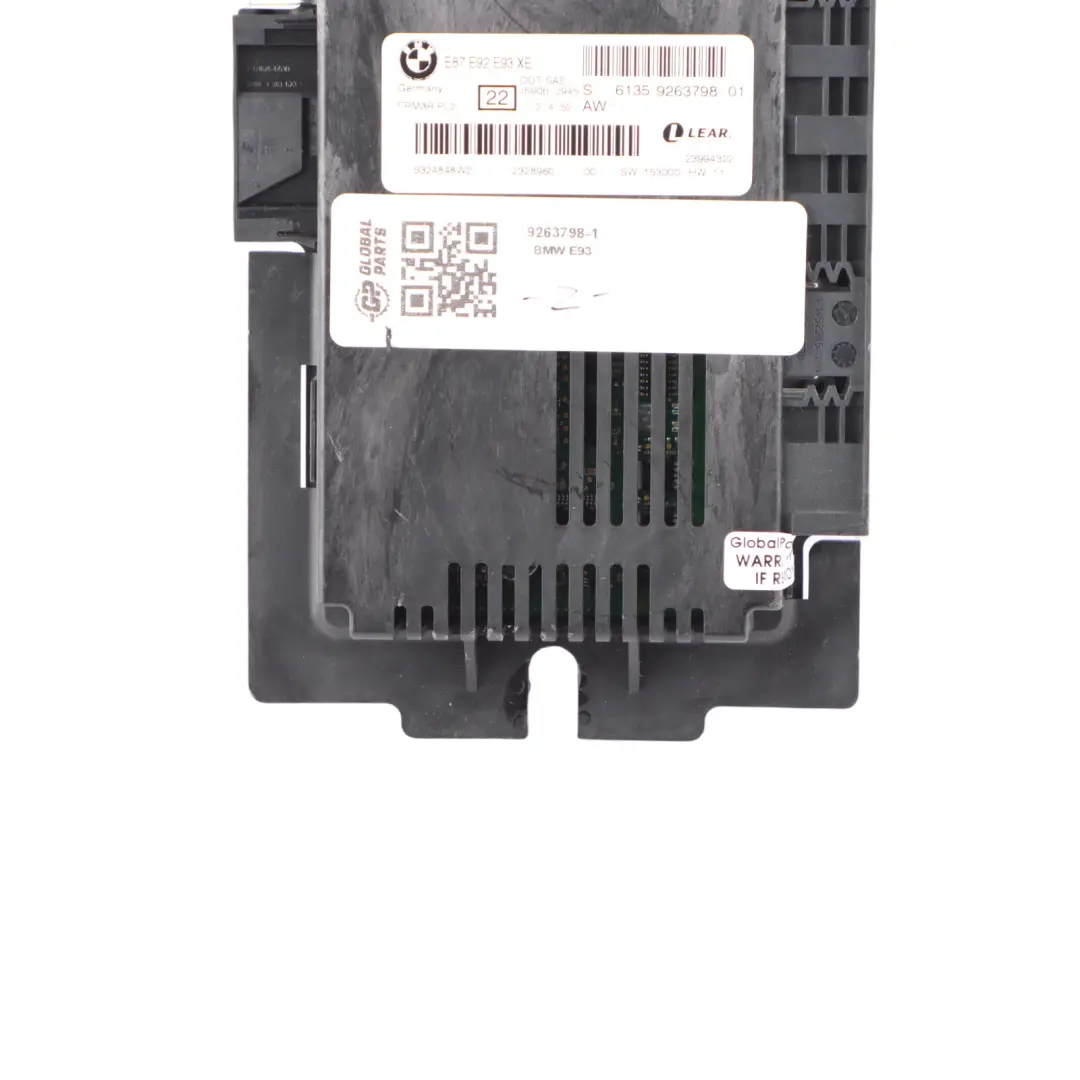 Footwell Xenon Light Control Module Lear FRM3R PL2 to BMW E93 LCI with Part number 9263798 BMW E93 LCI Footwell Xenon Light Control Module Lear FRM3R PL2 - SKU 9263798-1 - Part number 9263798