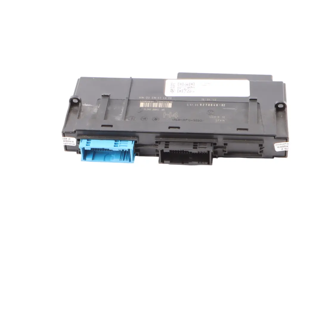 ECU Body Control Module H4 Junction Box PL2RR JBBFE IIIR to BMW E93 with Part number 9270646 BMW E93 ECU Body Control Module H4 Junction Box PL2RR JBBFE IIIR - SKU 9270646-2 - Part number 9270646