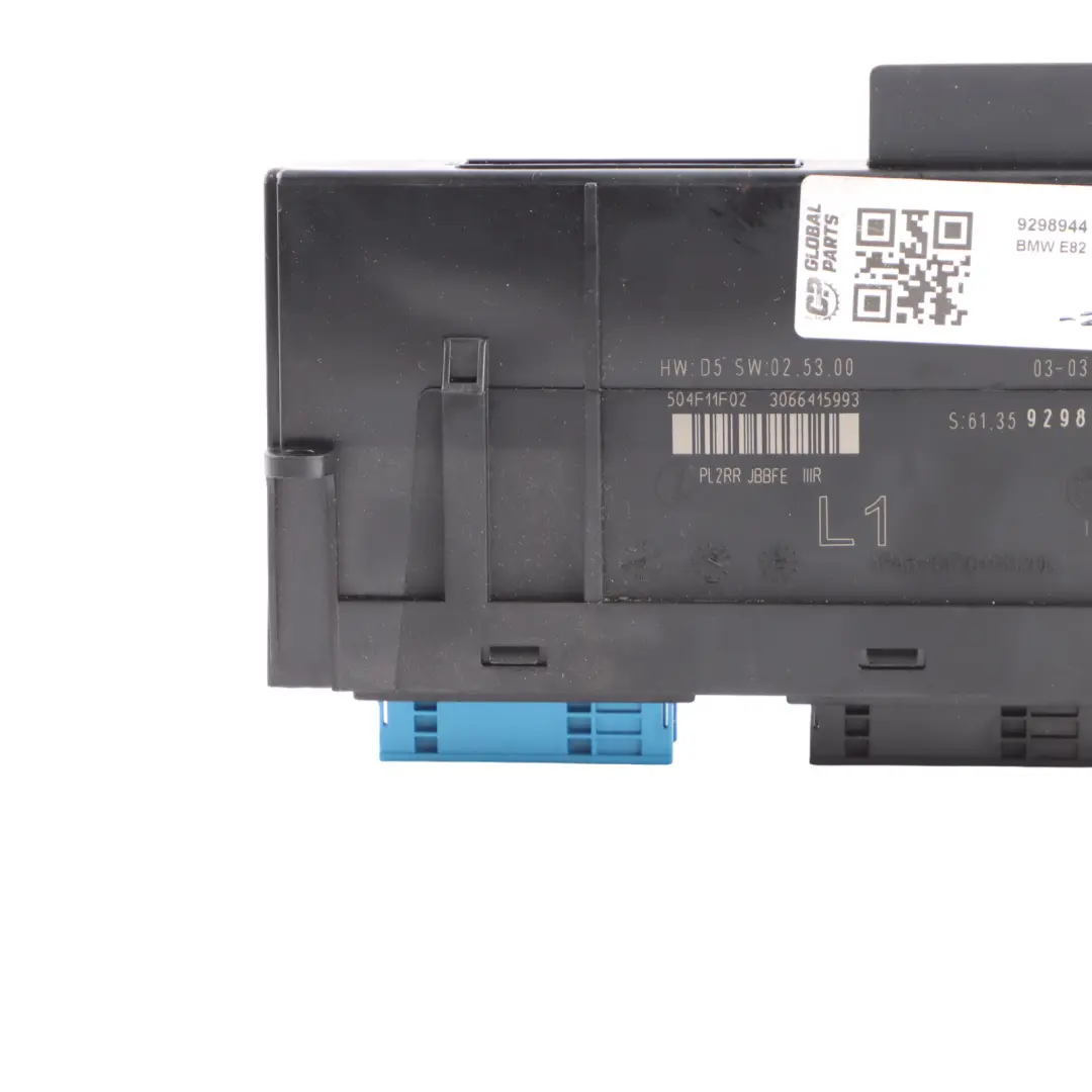 BMW E82 ECU Body Control Module Junction Box L1 PL2RR JBBFE - SKU 9298944 - Part number 9298944