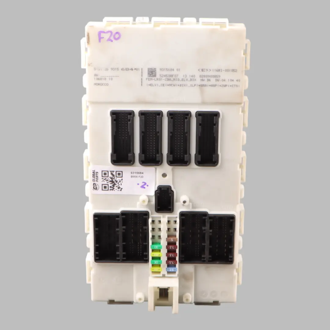 Body Control Comfort Module Unit FEM ECU LR01 to BMW F20 F21 F30 F31 F32 with Part number 9315684 BMW F20 F21 F30 F31 F32 Body Control Comfort Module Unit FEM ECU LR01 - SKU 9315684 - Part number 9315684