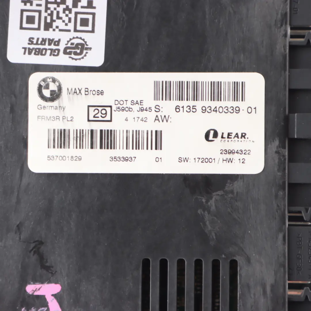 BMW E87 LCI Max Brose Footwell Light Module Control Unit ECU - SKU 9340339-3 - Part number 9340339