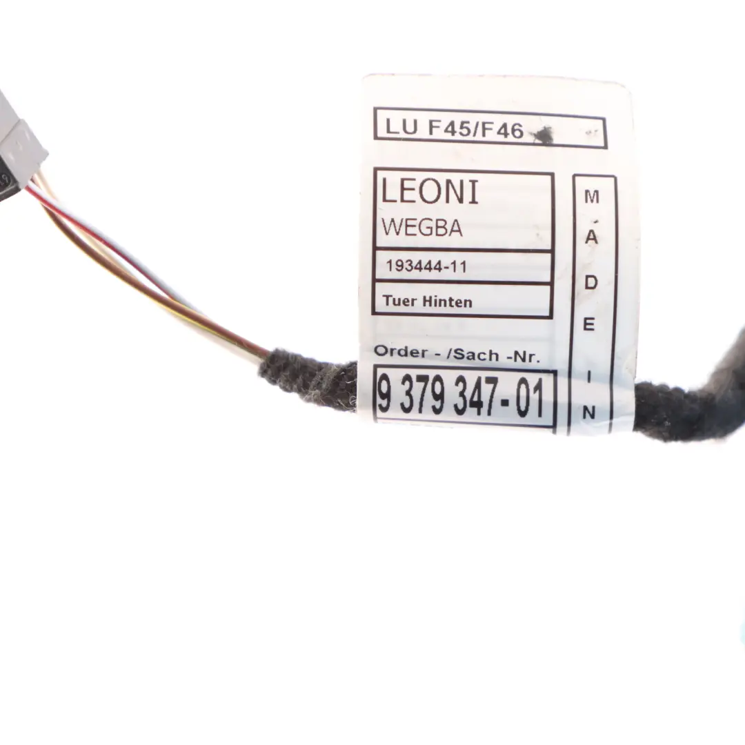 Door Wiring BMW F46 Gran Tourer Rear Left Right N/O/S Cable Loom Harness to with Part number 9379347 Door Wiring BMW F46 Gran Tourer Rear Left Right N/O/S Cable Loom Harness - SKU 9379347 - Part number 9379347