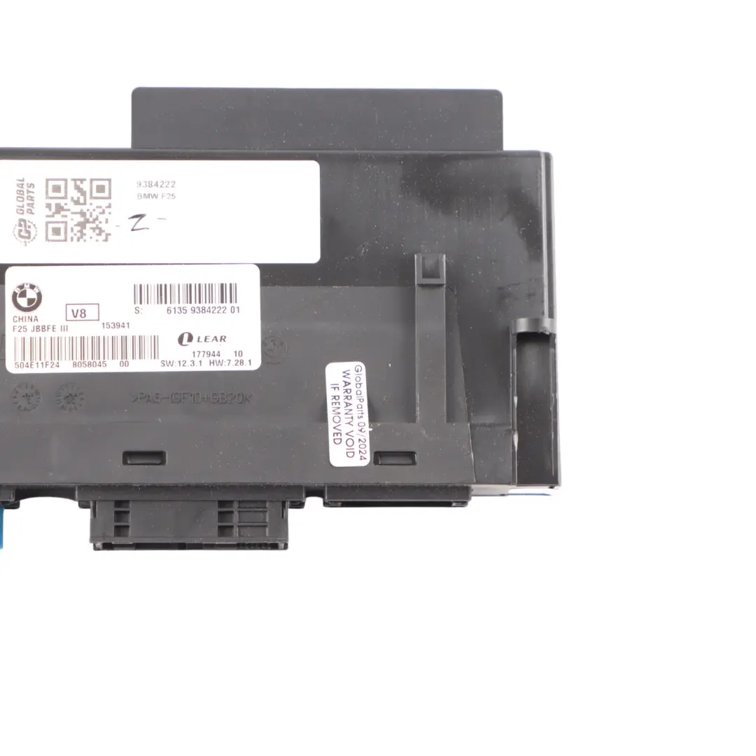 BMW X3 F25 X4 F26 Sterownik Moduł Komfortu Nadwozia JBBFE 3 - SKU 9384222 - Numer Części 9384222