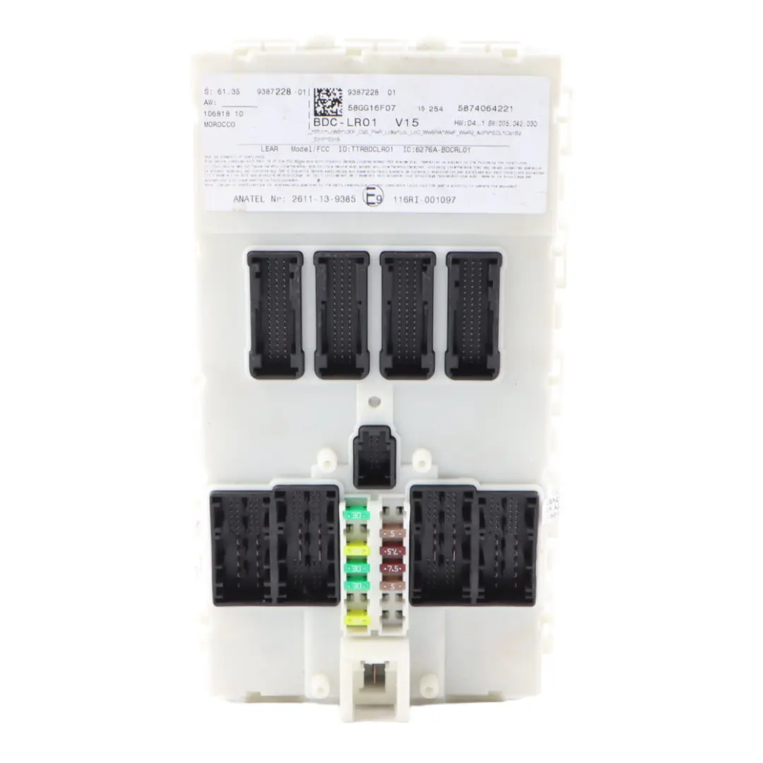 Fuse Box Control Unit SAM Module Relay to Mini F56 with Part number 9387228 Mini F56 Fuse Box Control Unit SAM Module Relay - SKU 9387228 - Part number 9387228