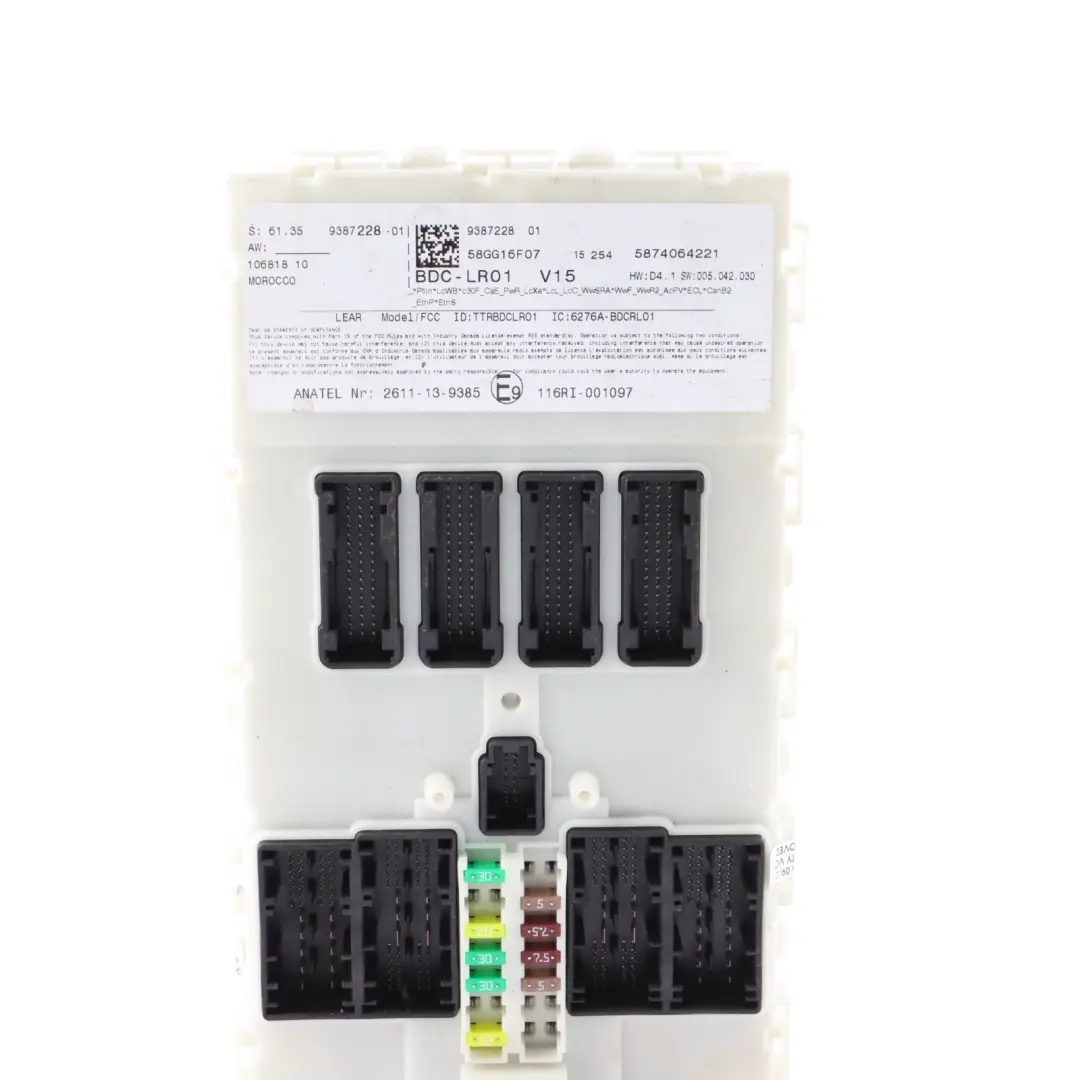 Fuse Box Control Unit SAM Module Relay to Mini F56 with Part number 9387228 Mini F56 Fuse Box Control Unit SAM Module Relay - SKU 9387228 - Part number 9387228