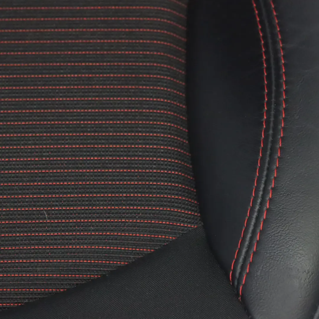 Mini R60 Countryman Seat Rear Left N/S Cloth Leather Parallel Lines Red - SKU 9805237-1 - Part number 9805237