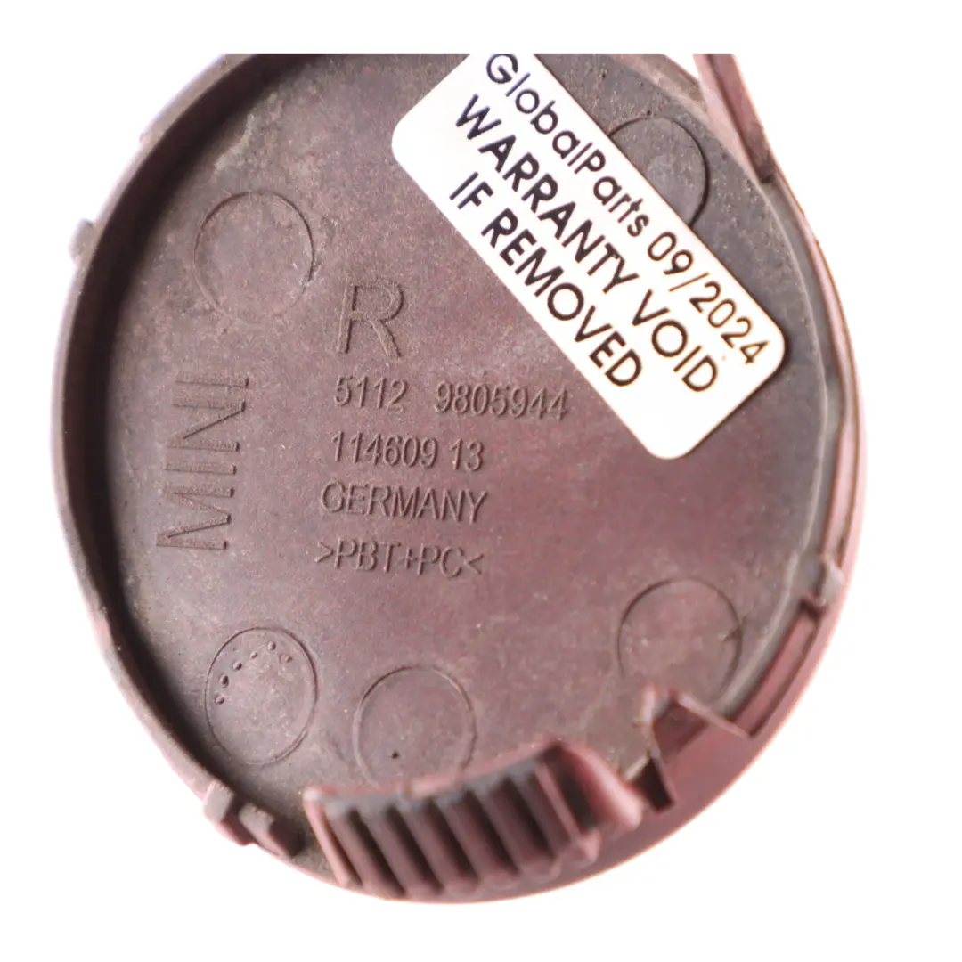 Mini R60 Tapa Ojo de Remolque Trasera Derecha Blazing Red II - A83 9805944 - SKU 9806652-BRMII - Número de pieza 9806652