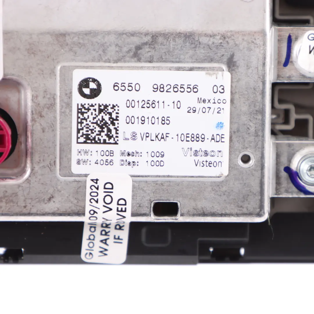 Multimedia Screen Display Screen Sat Nav Radio Head Unit to BMW G20 G80 G82 with Part number 9826556 BMW G20 G80 G82 Multimedia Screen Display Screen Sat Nav Radio Head Unit - SKU 9826556 - Part number 9826556