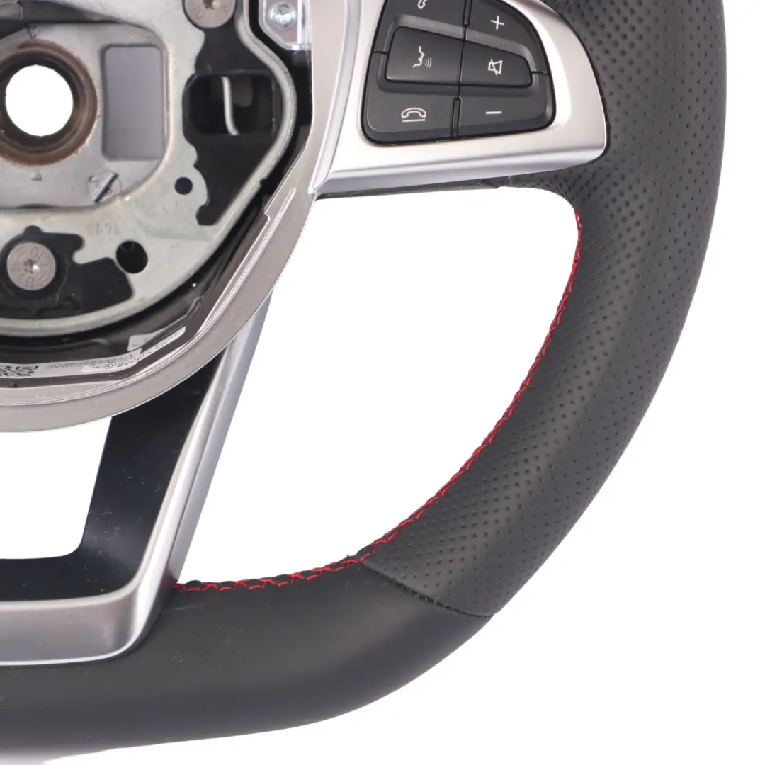 Mercedes W176 W117 Kierownica NOWA Czarna Skóra Czerwona Nić Multifunkcja - SKU A0004603303-1 - Numer Części A0004603303-1