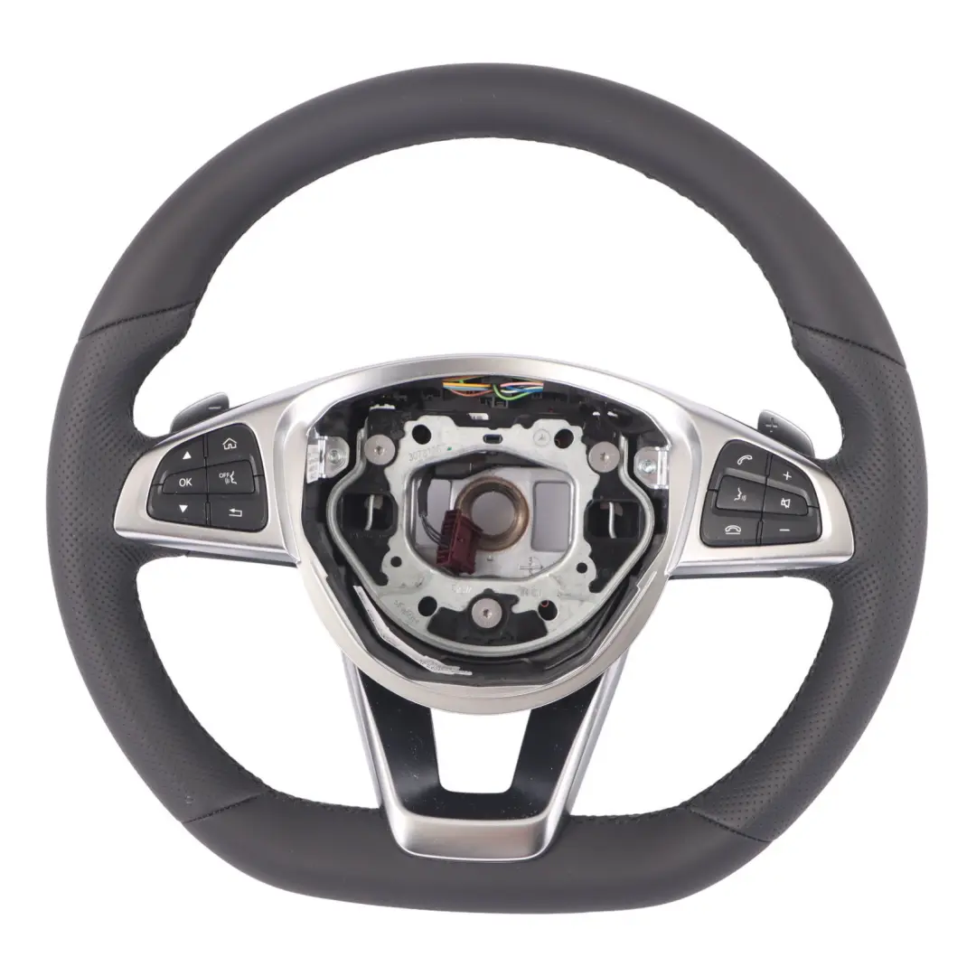 NUOVO In Pelle Nera Multifunzione Cambio Al Volante per Volante Mercedes W205 C253 con numero di parte A0004603803 Volante Mercedes W205 C253 NUOVO In Pelle Nera Multifunzione Cambio Al Volante - SKU A0004603803-1 - Numero di parte A0004603803