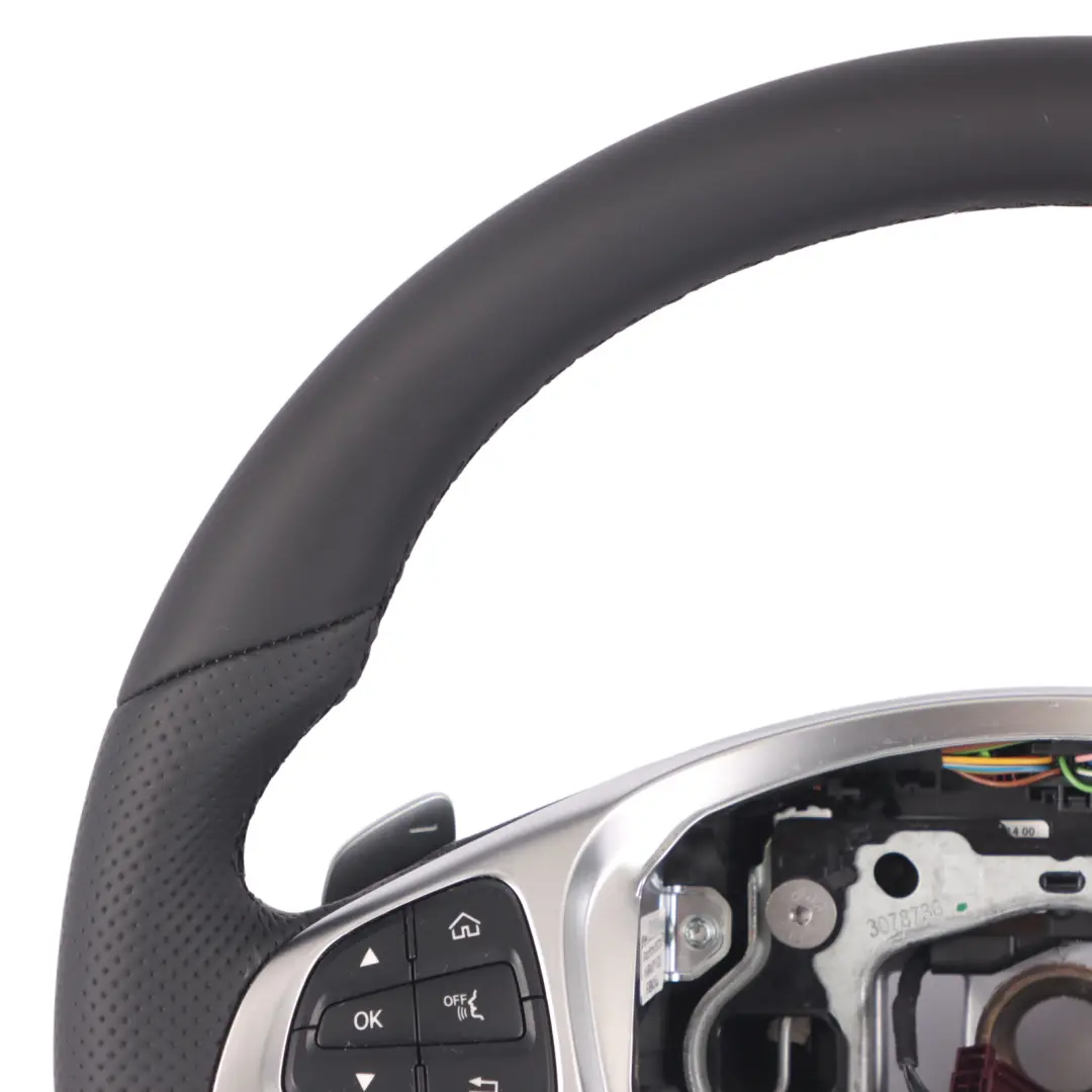 Steering Wheel Mercedes W205 C253 NEW Black Leather Multifunction Paddle Shift to with Part number A0004603803 Steering Wheel Mercedes W205 C253 NEW Black Leather Multifunction Paddle Shift - SKU A0004603803-1 - Part number A0004603803