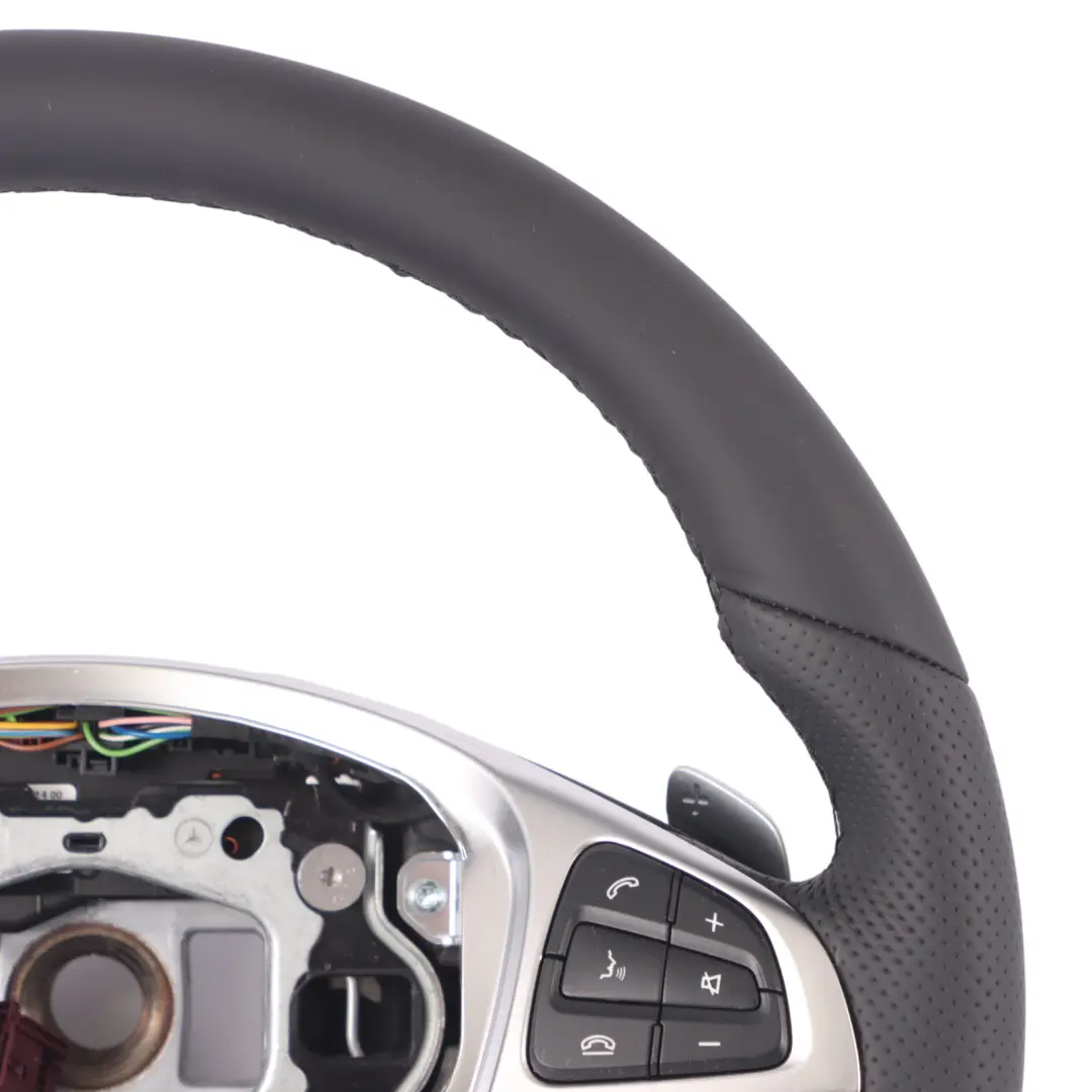Steering Wheel Mercedes W205 C253 NEW Black Leather Multifunction Paddle Shift to with Part number A0004603803 Steering Wheel Mercedes W205 C253 NEW Black Leather Multifunction Paddle Shift - SKU A0004603803-1 - Part number A0004603803