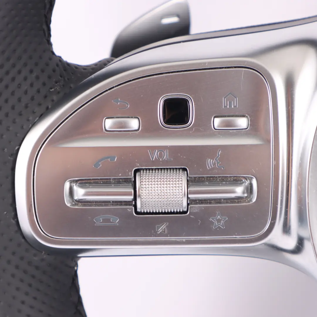 Steering Wheel Mercedes C118 W177 NEW Black Leather Paddle Shift Multifunction to with Part number A0004604602 Steering Wheel Mercedes C118 W177 NEW Black Leather Paddle Shift Multifunction - SKU A0004604602-2 - Part number A0004604602