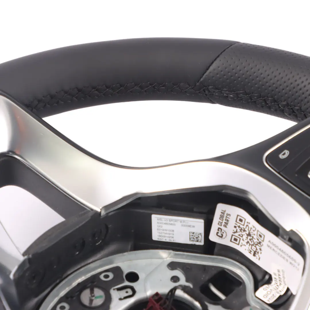 Mercedes W213 NOUVEAU Volant Sport Cuir Noir Avec Palettes Changement Vitesse - SKU A0004605600-2 - Numéro de pièce A0004605600