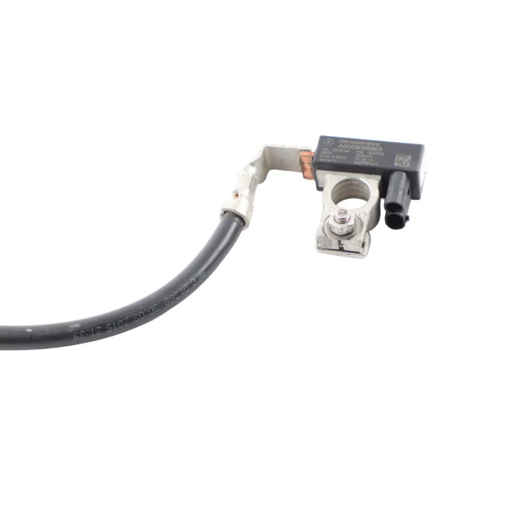 Negative Battery Wiring Harness Cable Sensor Clamp to Mercedes W205 with Part number A0009055903 Mercedes W205 Negative Battery Wiring Harness Cable Sensor Clamp - SKU A0009055903 - Part number A0009055903