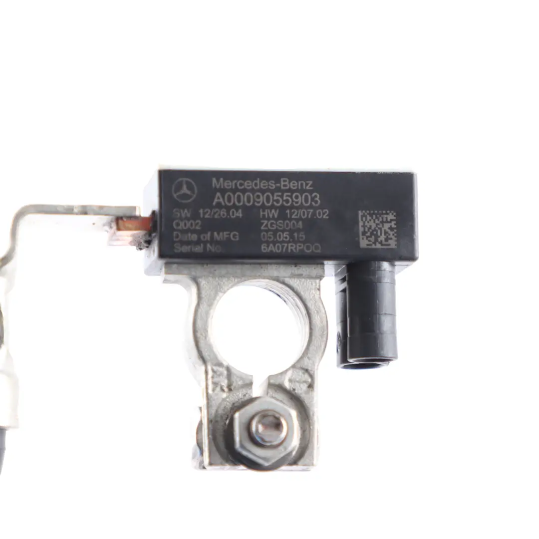 Negative Battery Wiring Harness Cable Sensor Clamp to Mercedes W205 with Part number A0009055903 Mercedes W205 Negative Battery Wiring Harness Cable Sensor Clamp - SKU A0009055903 - Part number A0009055903