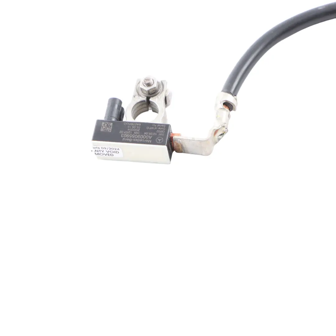 Negative Battery Wiring Harness Cable Sensor Clamp to Mercedes W205 with Part number A0009055903 Mercedes W205 Negative Battery Wiring Harness Cable Sensor Clamp - SKU A0009055903 - Part number A0009055903