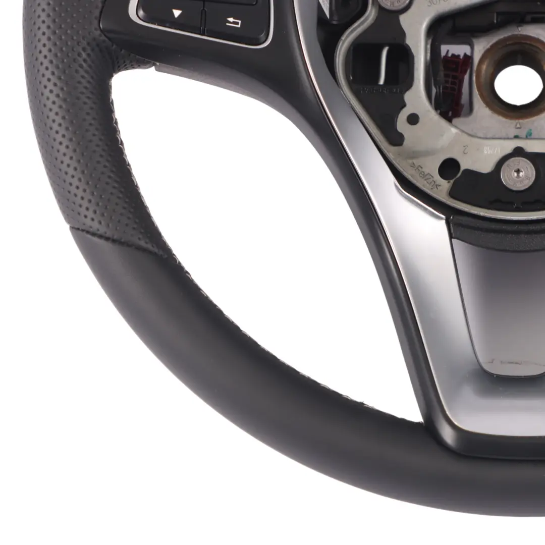  Steering Wheel Mercedes W176 W246 NEW Black Leather White Threads Multifunction - SKU A0014609403-1 - Part number A0014609403
