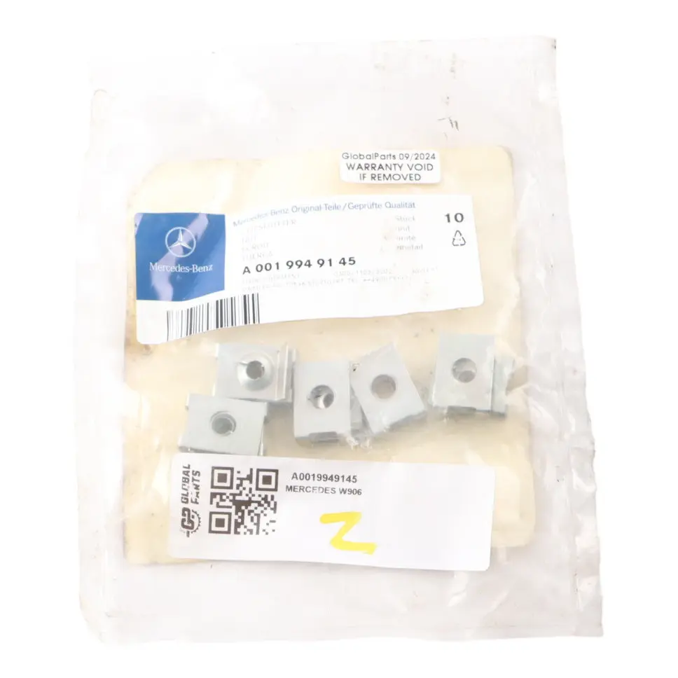 Mercedes W124 W140 Heater Clip Mount Clasp Mounting Holder Bracket - SKU A0019949145 - Part number A0019949145