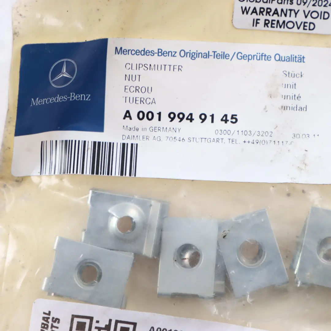 Mercedes W124 W140 Heater Clip Mount Clasp Mounting Holder Bracket - SKU A0019949145 - Part number A0019949145