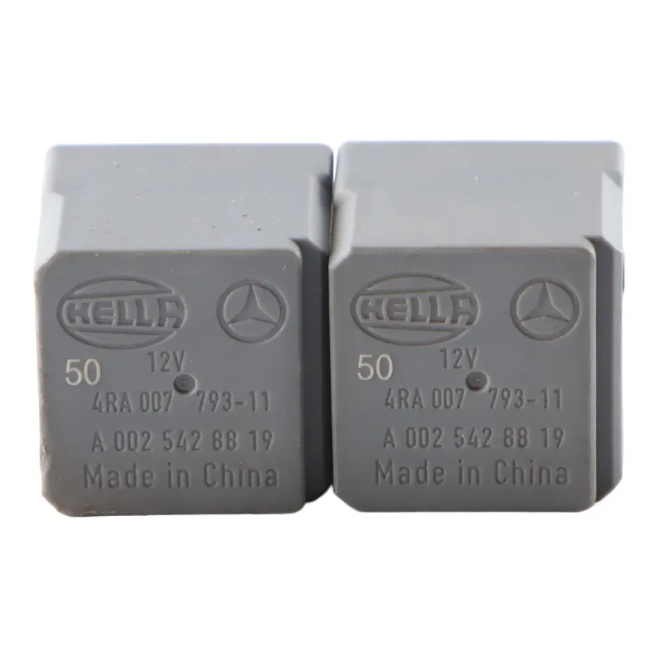 Mercedes W176 W246 Relay Current 4 Pin 12V Hella Set x2 - SKU A0025428819-1 - Part number A0025428819