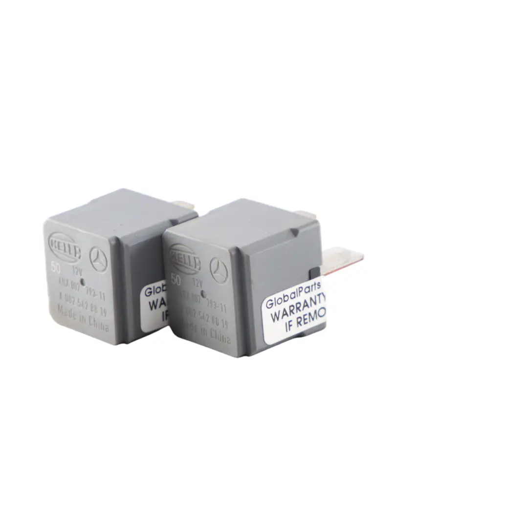 Mercedes W176 W246 Relay Current 4 Pin 12V Hella Set x2 - SKU A0025428819-1 - Part number A0025428819