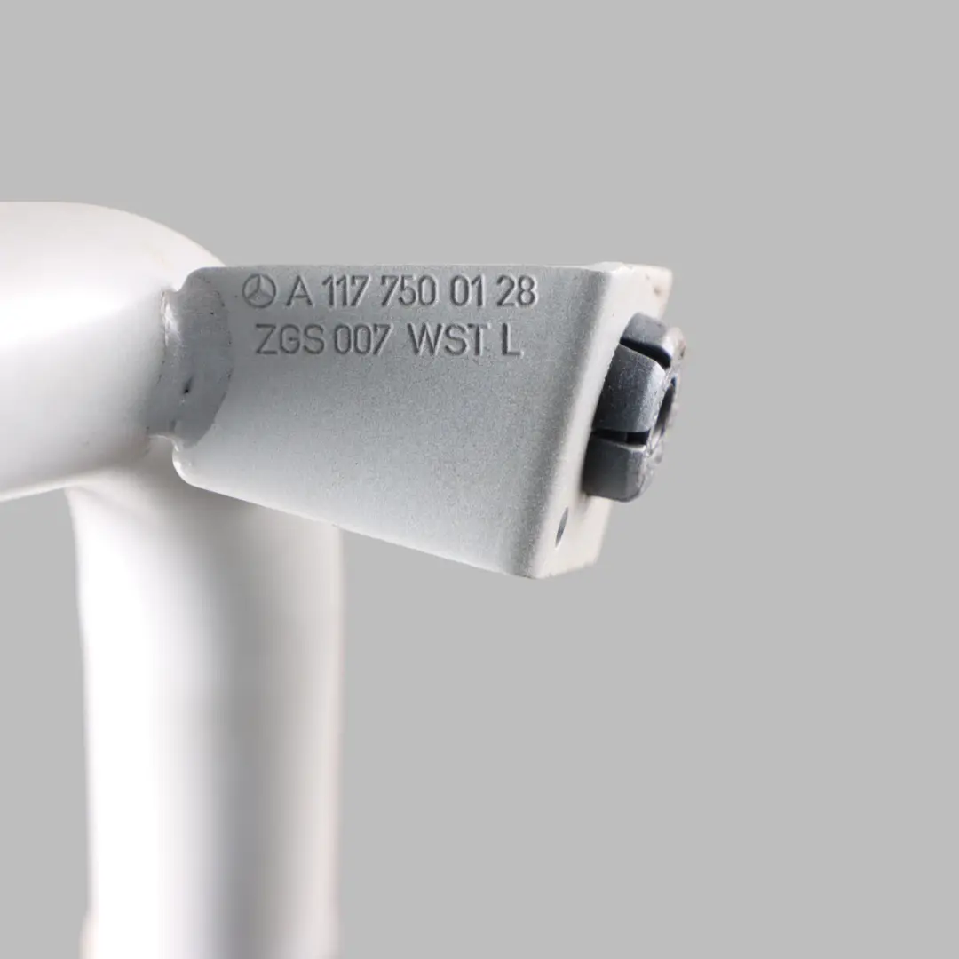 Trunk Lid Hinge Coupe Rear Hinge Left N/S Calcite White - 650 to Mercedes CLA C117 with Part number A1177500128 Mercedes CLA C117 Trunk Lid Hinge Coupe Rear Hinge Left N/S Calcite White - 650 - SKU A1177500128-CW - Part number A1177500128