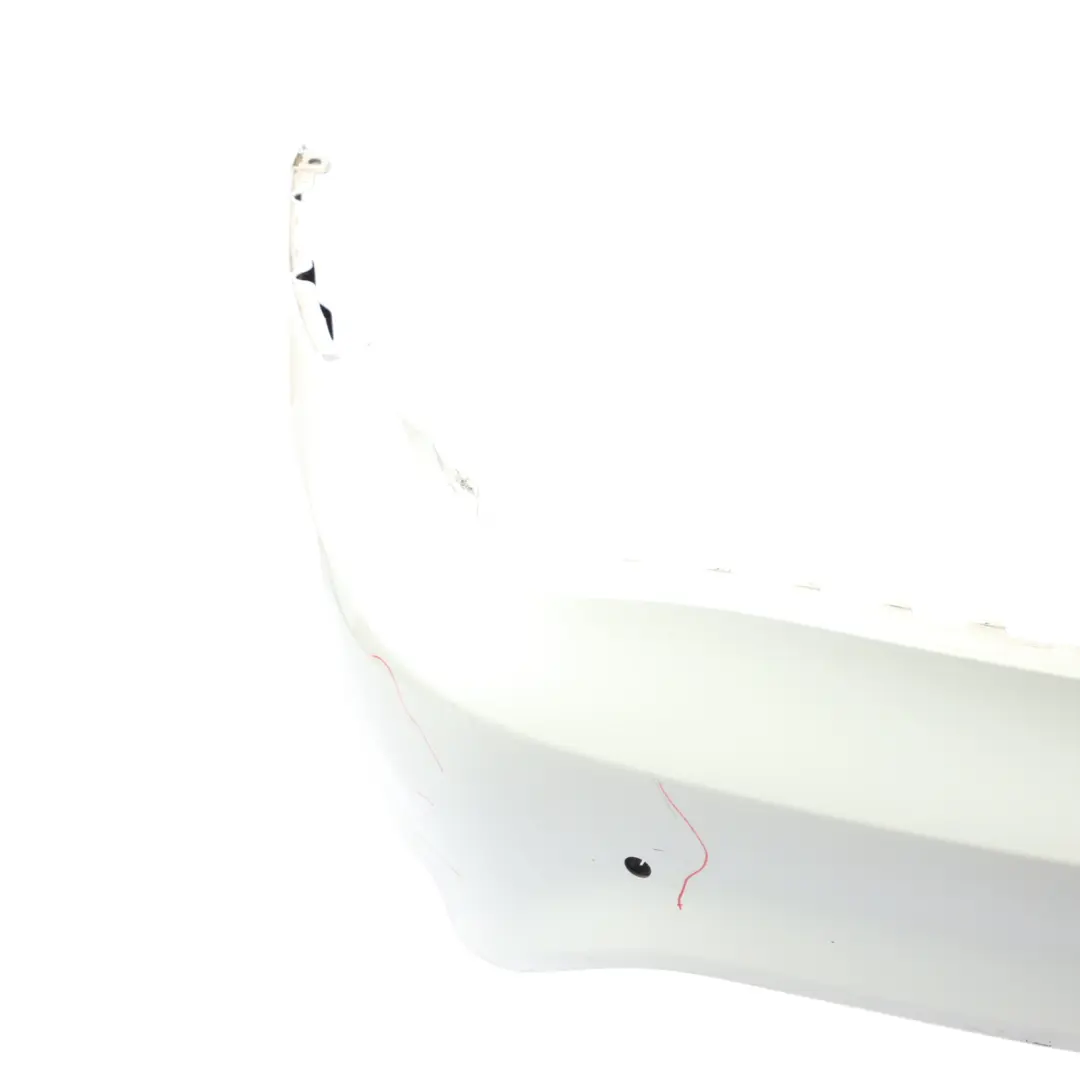 Bumper Trim Panel Covering Calcite White - 650 to Mercedes C117 Rear with Part number A1178800440 Mercedes C117 Rear Bumper Trim Panel Covering Calcite White - 650 - SKU A1178800440-CW1 - Part number A1178800440