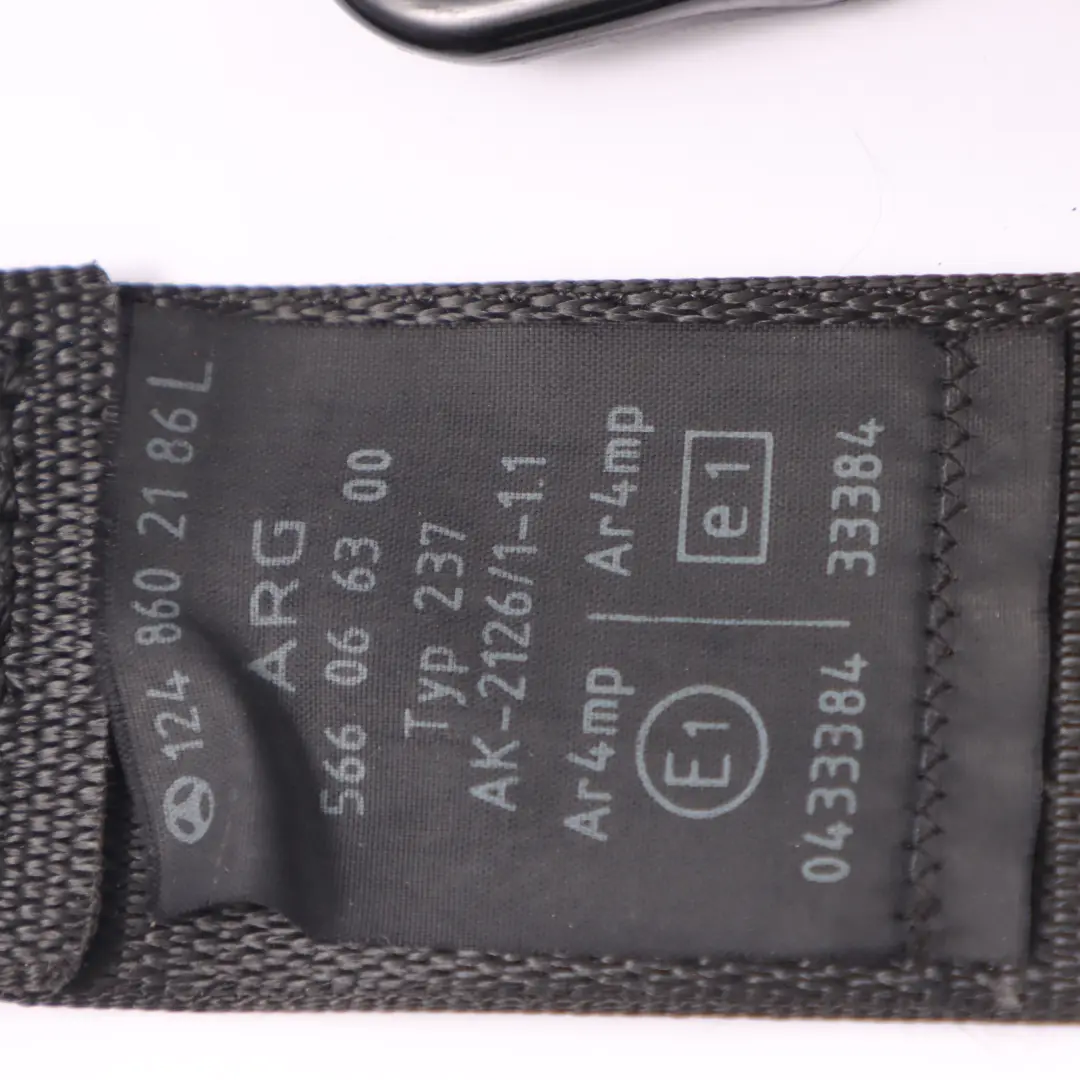 Mercedes W124 Front Upper Seat Belt Left N/S Pretensioner Seatbelt - SKU A1248602186 - Part number A1248602186
