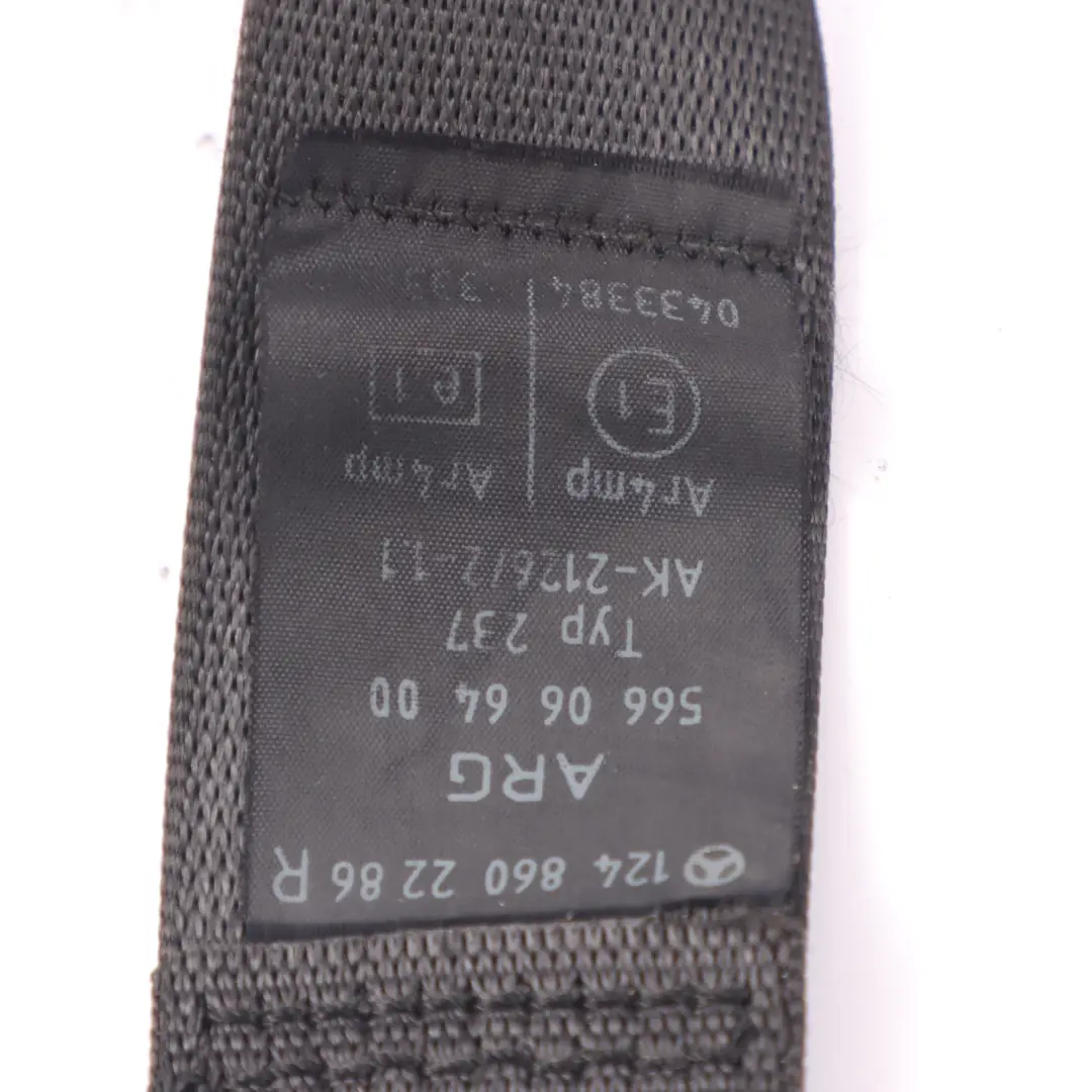 Belt Front Seat Right O/S Safety Belt Black to Mercedes W124 Seat with Part number A1248602286 Mercedes W124 Seat Belt Front Seat Right O/S Safety Belt Black - SKU A1248602286 - Part number A1248602286