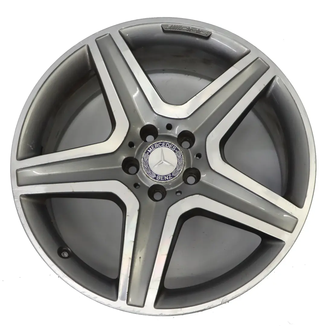 Alloy Rim AMG Grey 19" 8J ET:43,5 5-Spoke to Mercedes GLA X156 Wheel with Part number A1564010600 Mercedes GLA X156 Wheel Alloy Rim AMG Grey 19" 8J ET:43,5 5-Spoke - SKU A1564010600-6 - Part number A1564010600