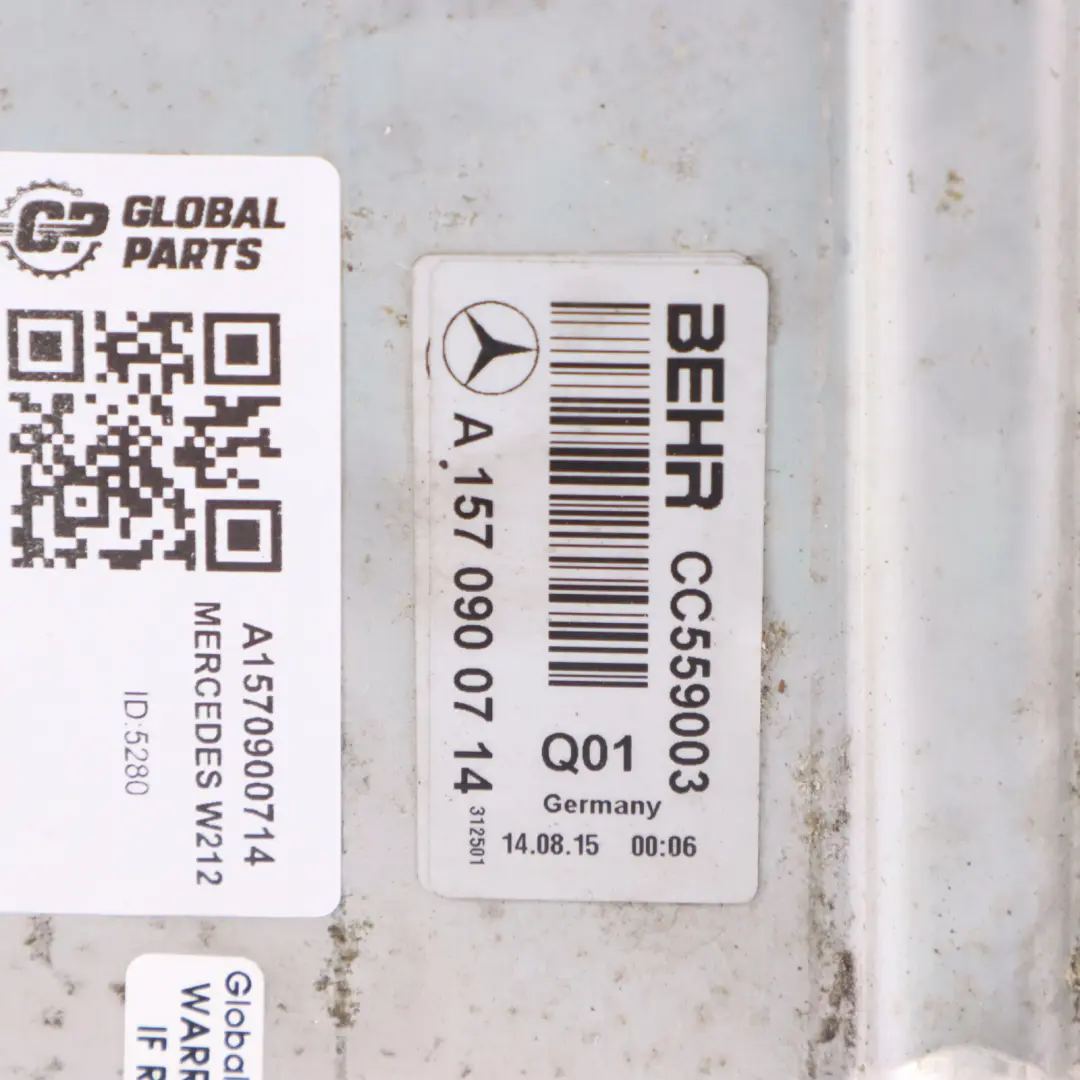 Chłodnica Intecooler do Mercedes W212 M157 o numerze A1570900714 Mercedes W212 M157 Chłodnica Intecooler - SKU A1570900714 - Numer Części A1570900714