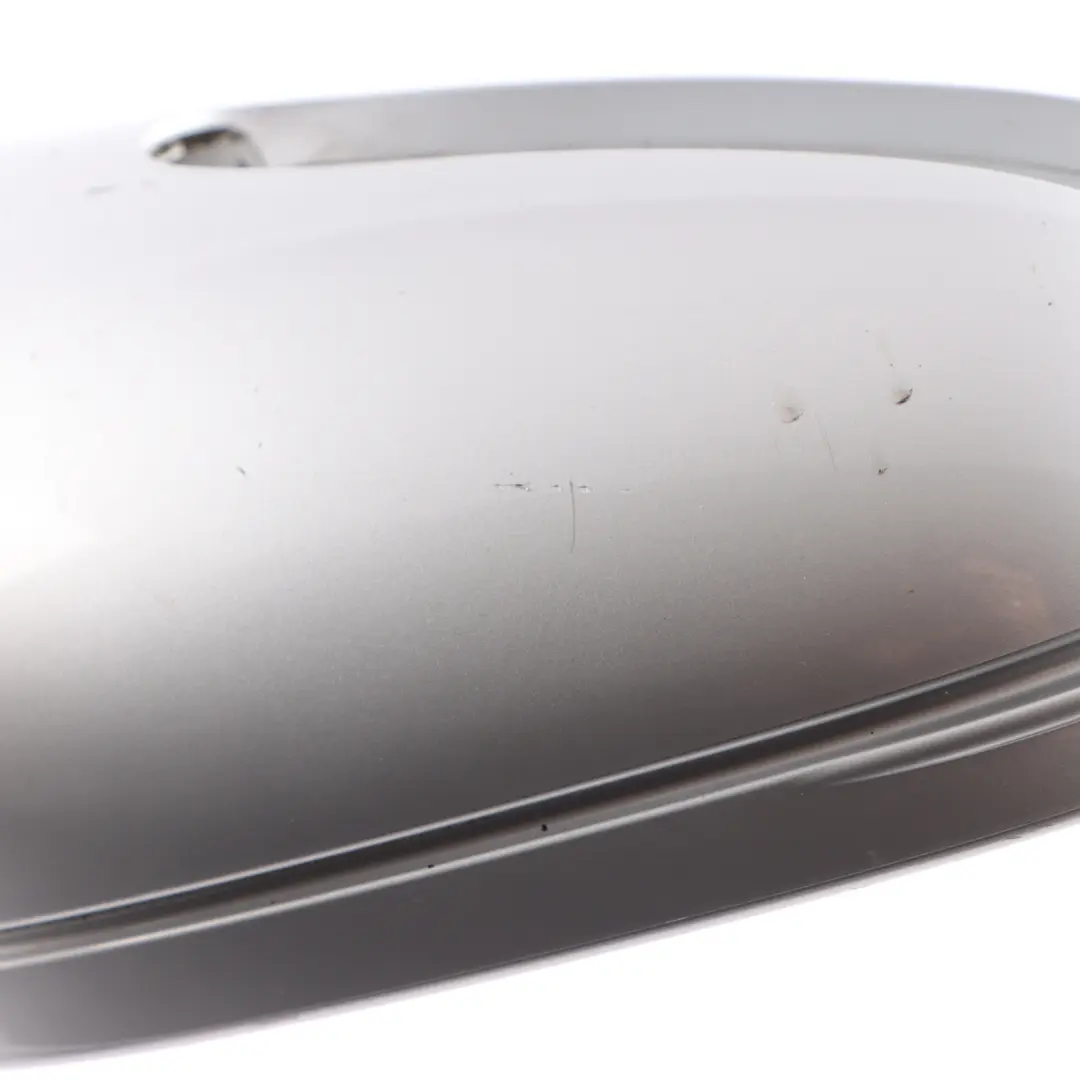 Wing Mirror Cover Right O/S Housing Cap Brilliant Silver - 9744 to Mercedes ML W163 with Part number A1638100279 Mercedes ML W163 Wing Mirror Cover Right O/S Housing Cap Brilliant Silver - 9744 - SKU A1638100279-BRS - Part number A1638100279