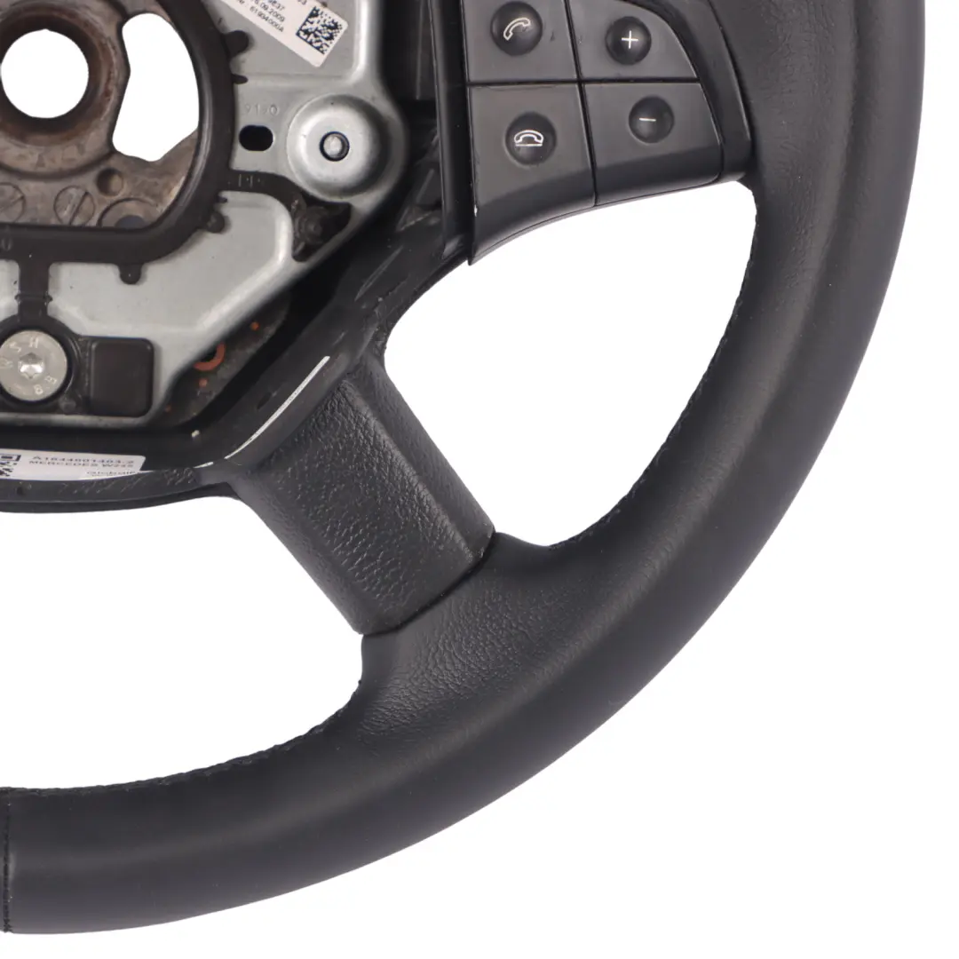 Leather Steering Wheel with Black Threads Multifunction to Mercedes W245 NEW Black with Part number A1644601403 Mercedes W245 NEW Black Leather Steering Wheel with Black Threads Multifunction - SKU A1644601403-2 - Part number A1644601403