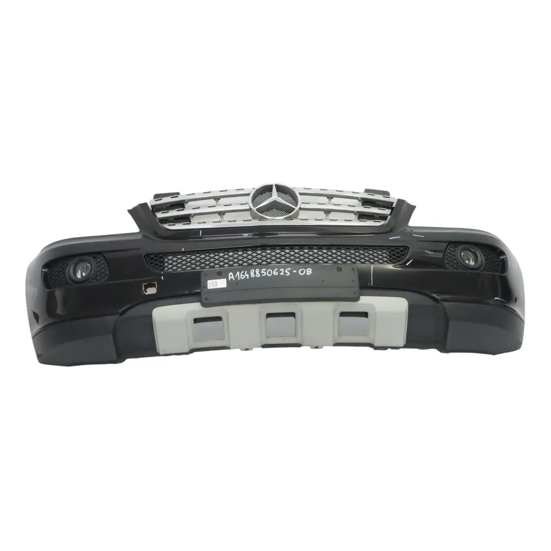 Mercedes ML W164 Front Bumper Trim Covering Obsidian Black Metallic - 197 - SKU A1648850625-OB - Part number A1648850625