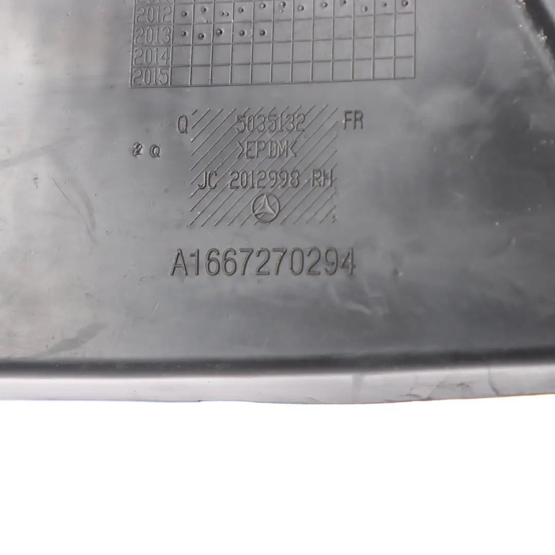 Mercedes W221 Plateau de cartes de porte avant droit Panneau rangement Cuir noir - SKU A1667270294 - Numéro de pièce A1667270294