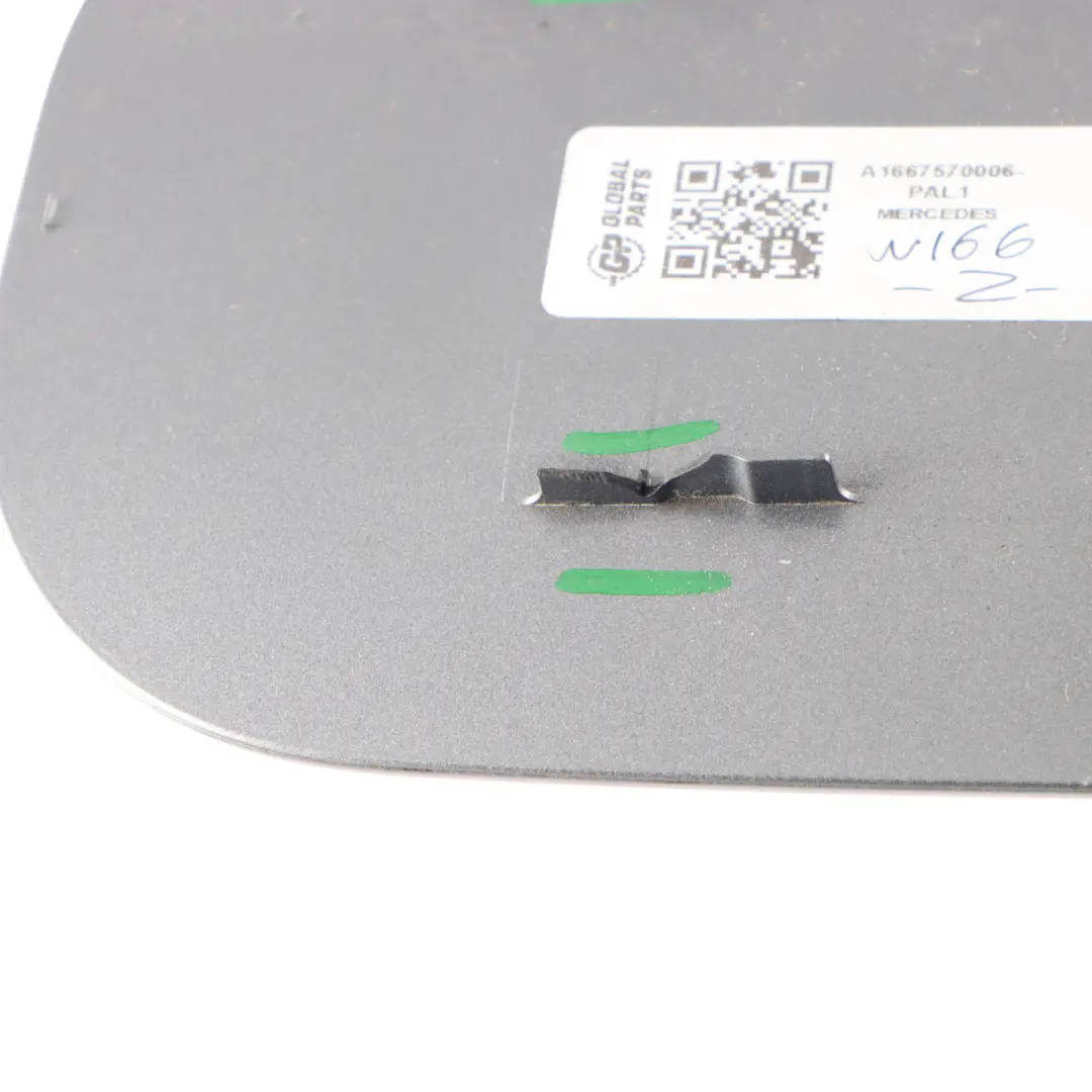 Filler Flap Cap Cover Palladium Silver - 792 to Mercedes ML W166 Diesel Fuel with Part number A1667570006 Mercedes ML W166 Diesel Fuel Filler Flap Cap Cover Palladium Silver - 792 - SKU A1667570006-PAL1 - Part number A1667570006