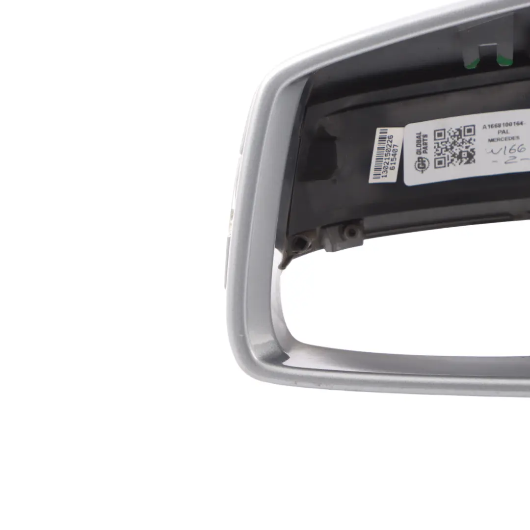 Mirror Cover Door Wing Cap Trim Left N/S Palladium Silver - 792 to Mercedes ML W166 with Part number A1668100164 Mercedes ML W166 Mirror Cover Door Wing Cap Trim Left N/S Palladium Silver - 792 - SKU A1668100164-PAL - Part number A1668100164