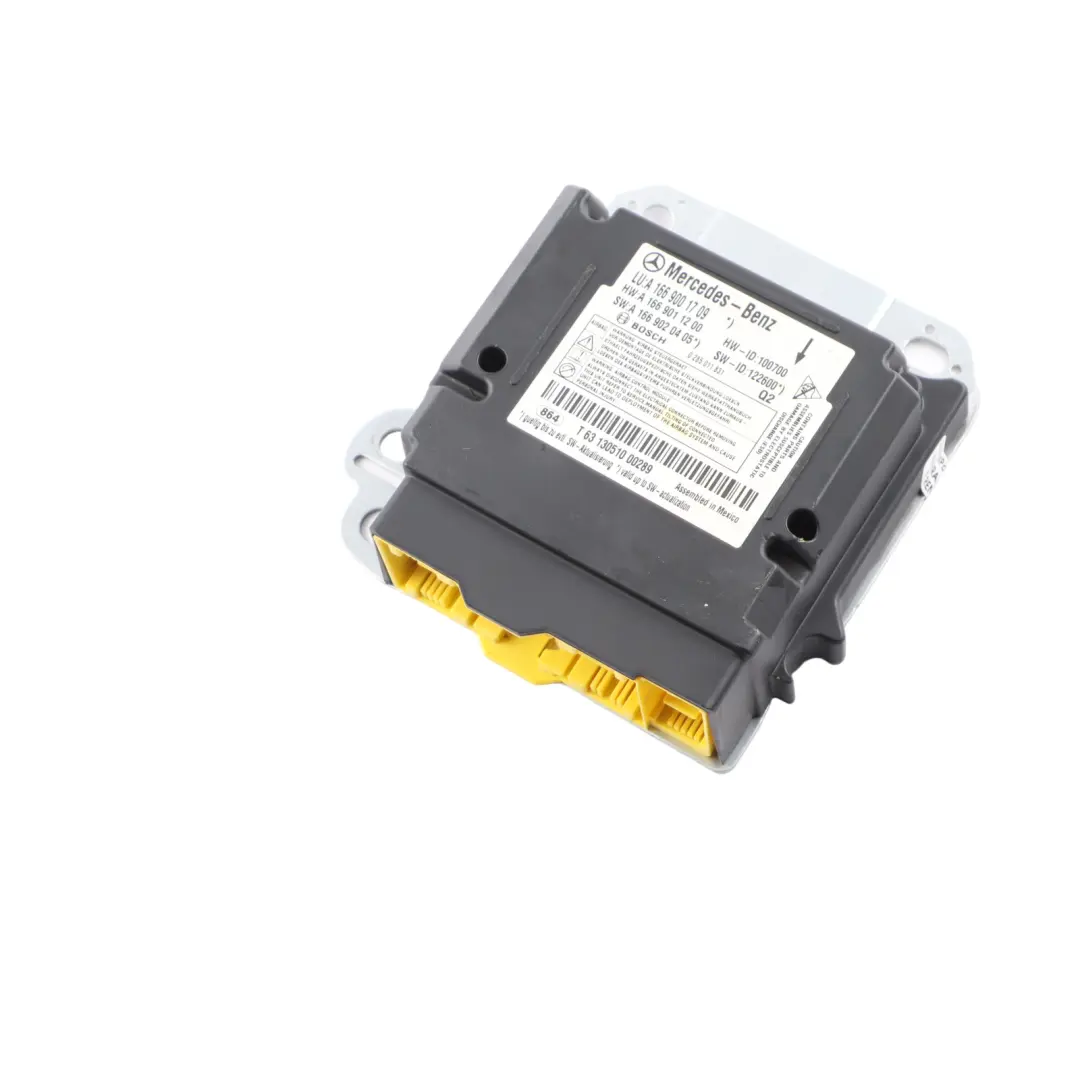 SRS System Air Module Control Unit ECU to Mercedes ML W166 with Part number A1669001709 Mercedes ML W166 SRS System Air Module Control Unit ECU - SKU A1669001709 - Part number A1669001709