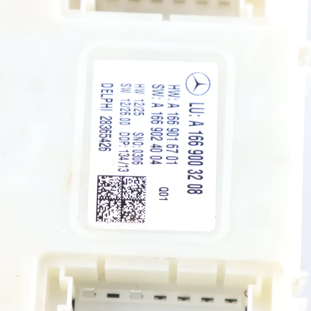 SAM Steuergerät Hinten Sicherungs Modul für Mercedes ML W166 mit Teilenummer A1669003208 Mercedes ML W166 SAM Steuergerät Hinten Sicherungs Modul - SKU A1669003208 - Teilenummer A1669003208