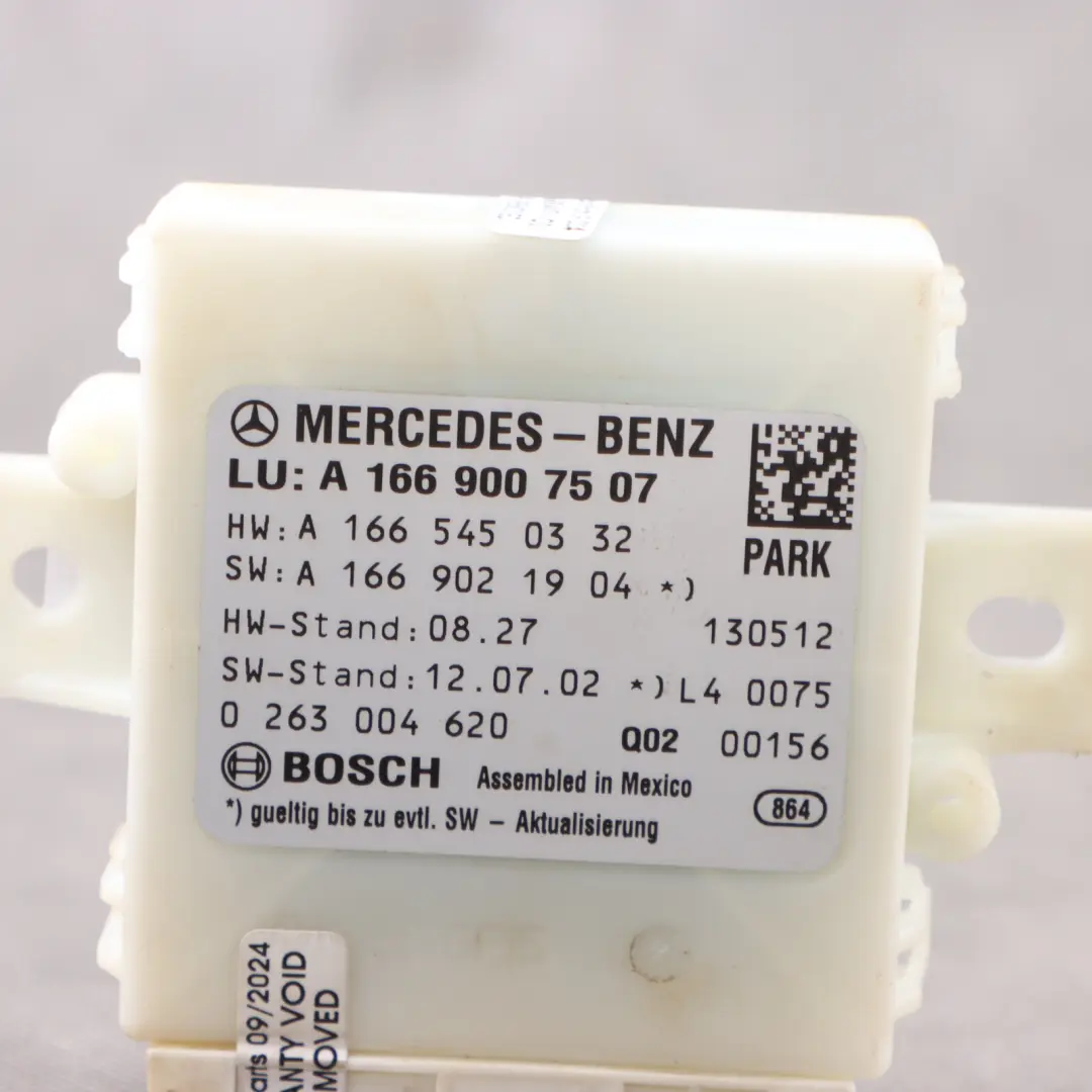 Mercedes W166 PDC Parking Distance Module Control Unit ECU - SKU A1669007507 - Part number A1669007507
