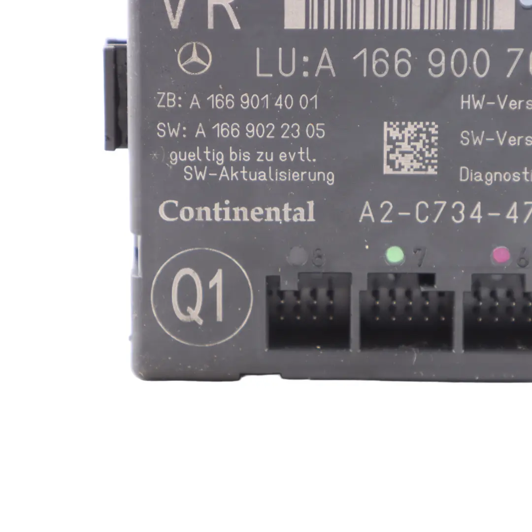 Mercedes ML W166 Tür Steuergerät ECU Vorne Rechts - SKU A1669007609 - Teilenummer A1669007609