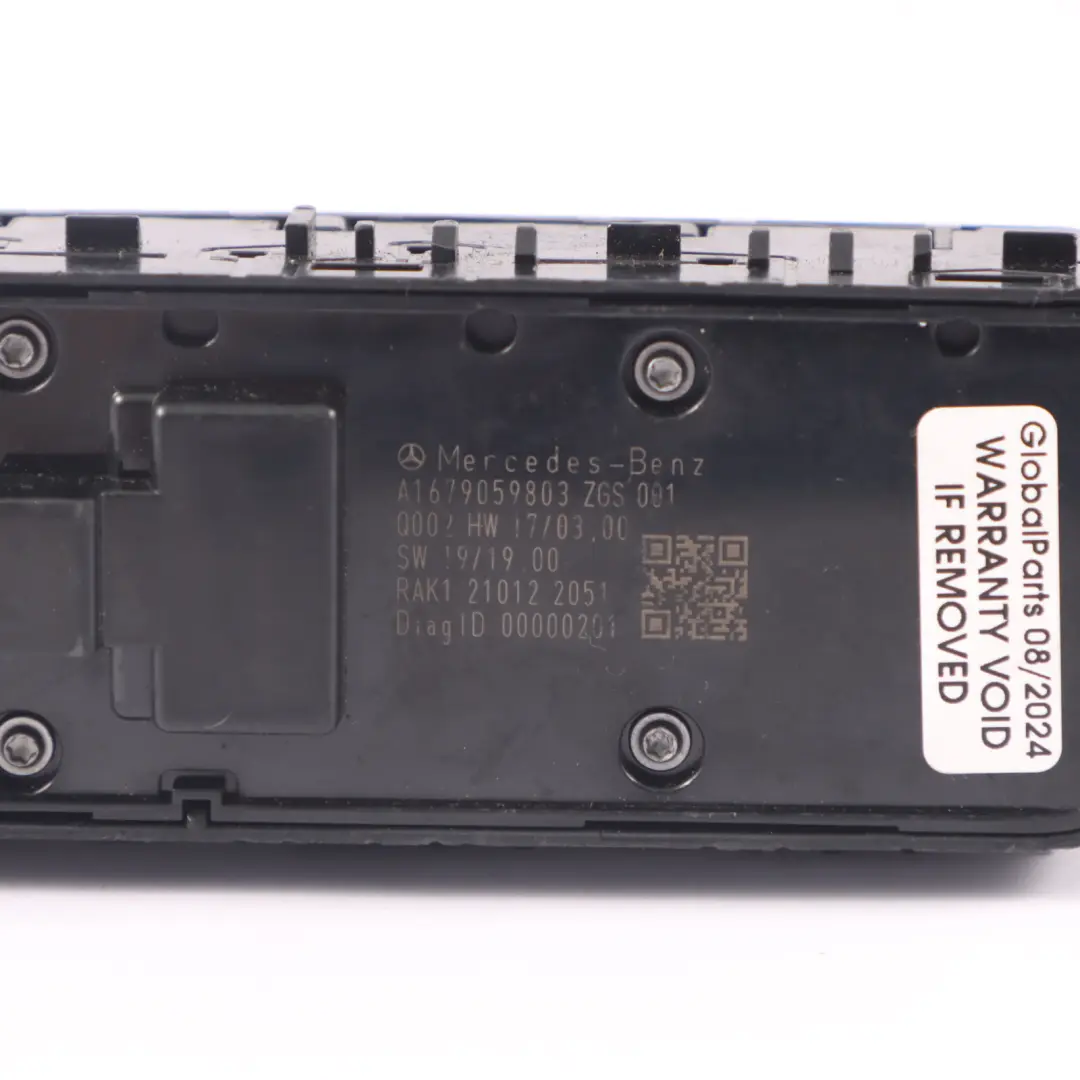 Window Lifter Switch Mercedes W177 W247 Driver's Side Control Panel to with Part number A1679059803 Window Lifter Switch Mercedes W177 W247 Driver's Side Control Panel - SKU A1679059803 - Part number A1679059803